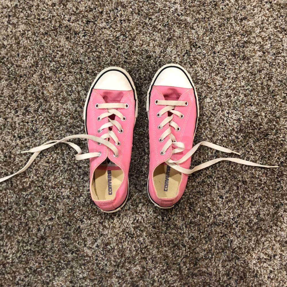 Pink Converse, worn once!